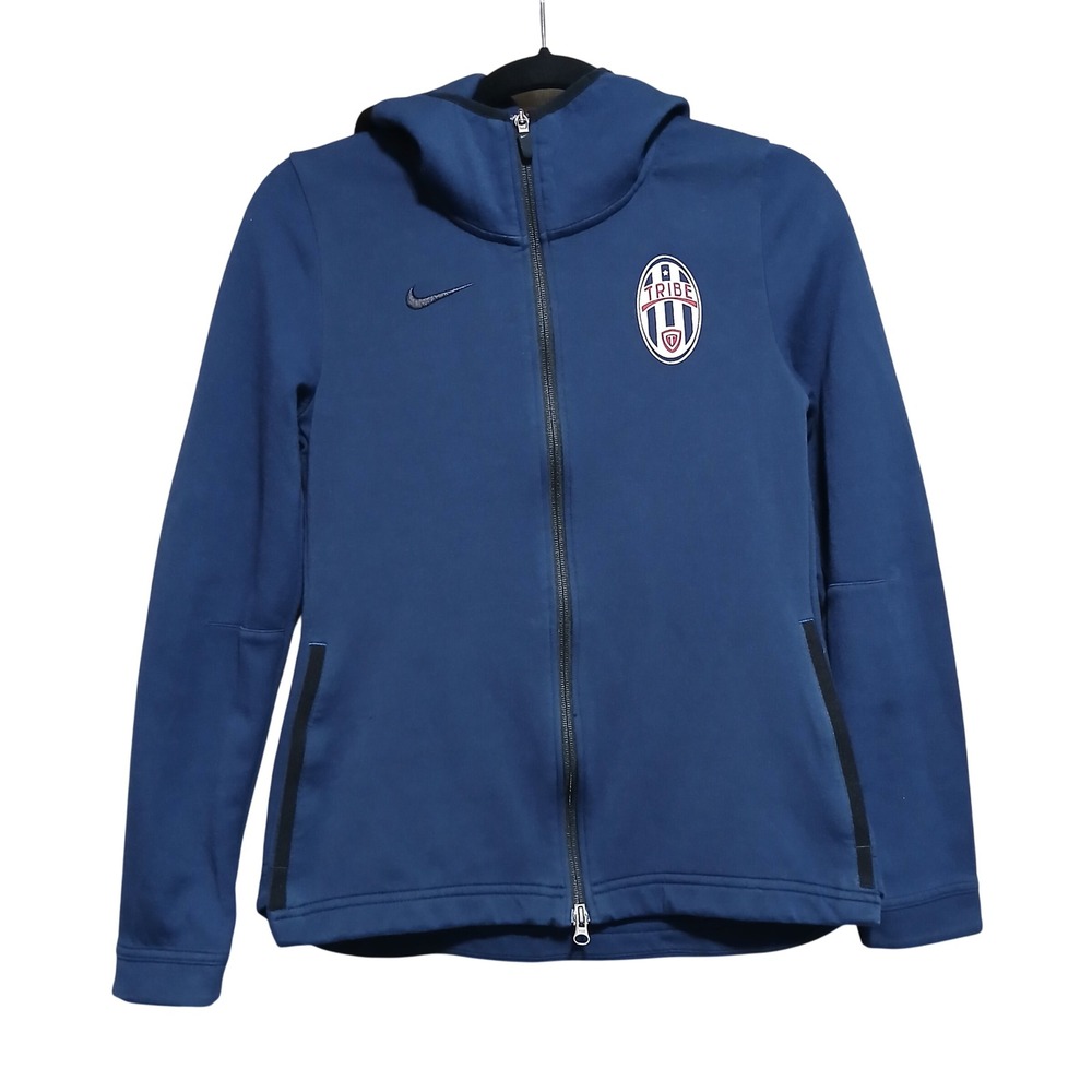 Nike Dri-FIT Tribe Full Zip‎ Hoodie Jacket Women's Small Blue Athletic